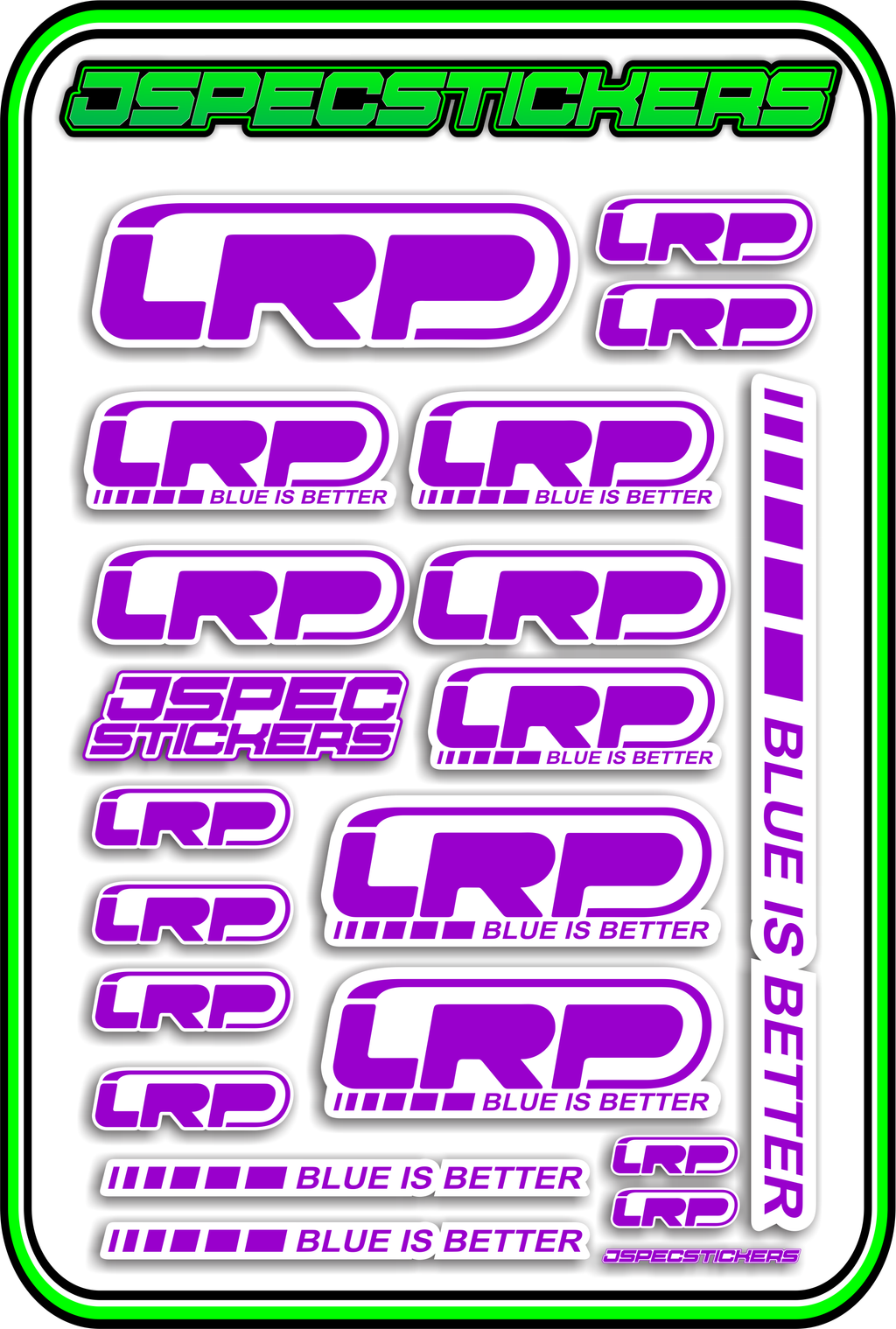 LRP STICKER SHEET A5 - Jspec Stickers