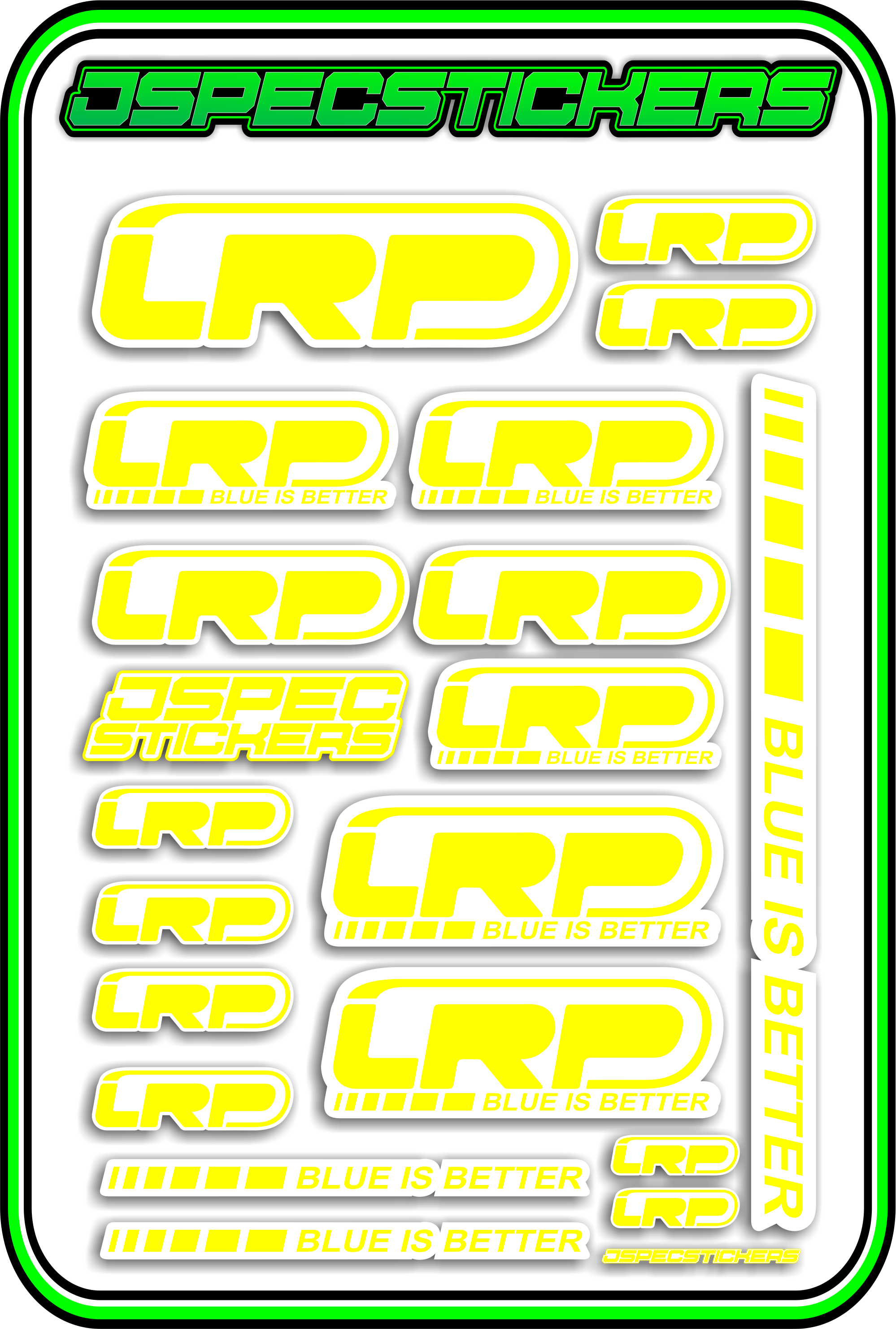 LRP STICKER SHEET A5 - Jspec Stickers