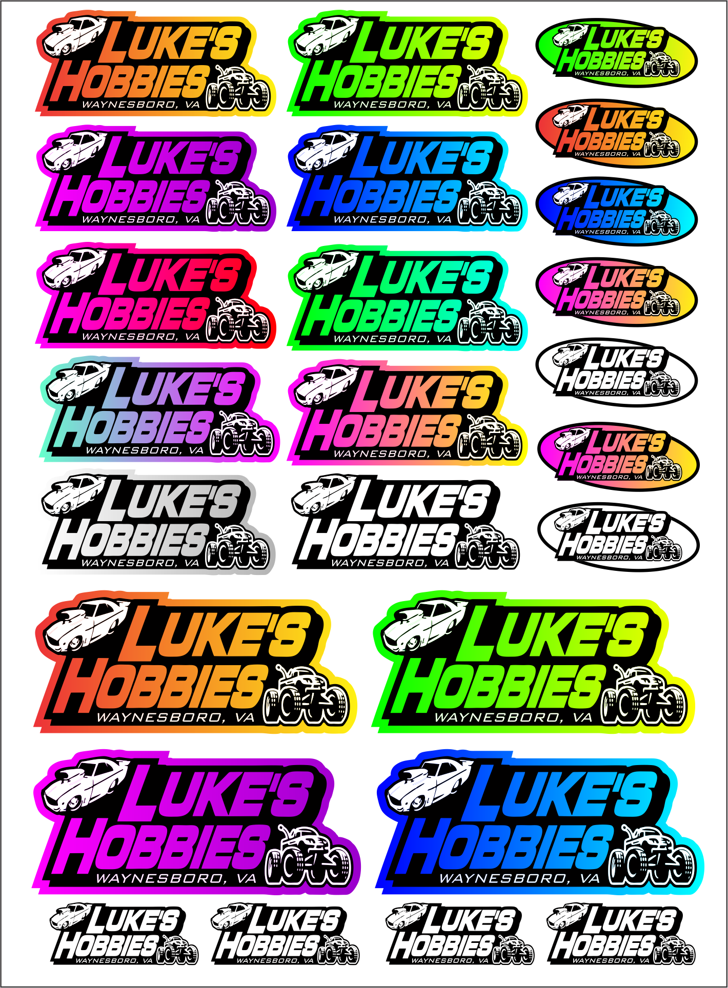 Lukes Hobbies A4 - Jspec Stickers