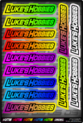 Lukes Hobbies Long A4 - Jspec Stickers