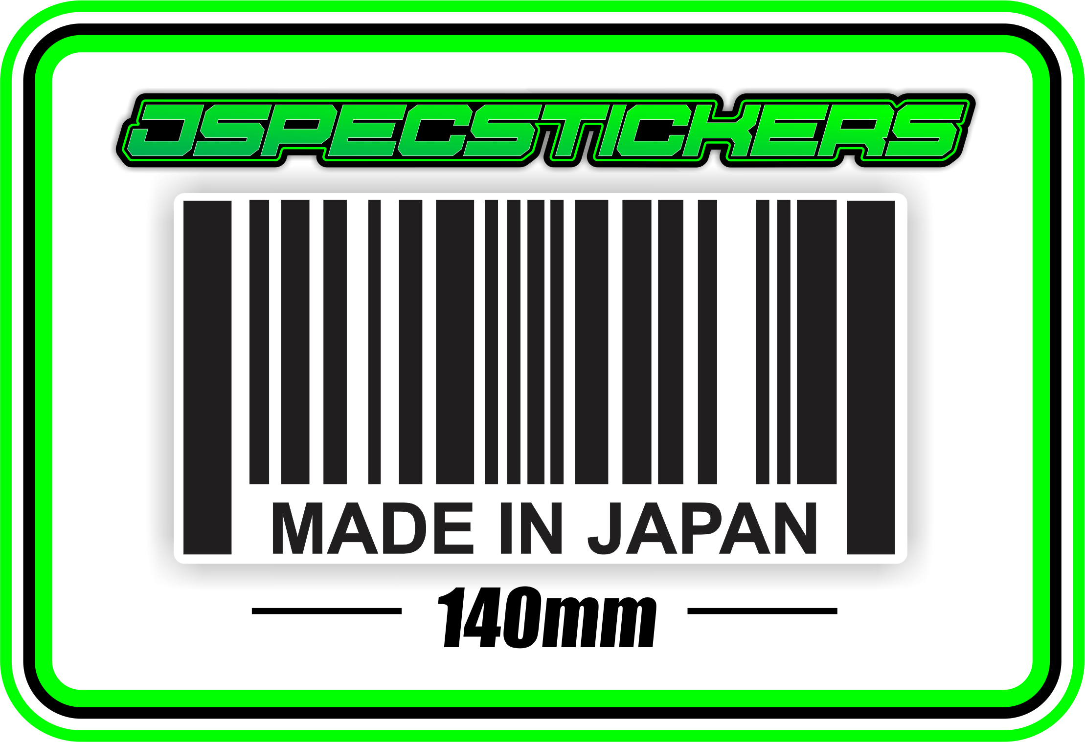MADE IN JAPAN BUMPER STICKER - Jspec Stickers