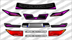 Montech Racer Headlight / Grill Sticker kit - Jspec Stickers