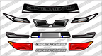 Montech Racer Headlight / Grill Sticker kit - Jspec Stickers