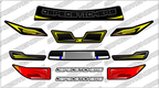 Montech Racer Headlight / Grill Sticker kit - Jspec Stickers