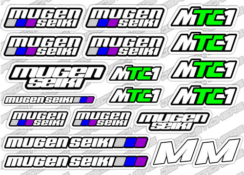 MUGEN MTC-1 STICKER SHEET - Jspec Stickers