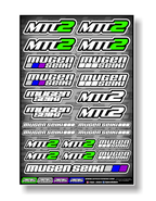 Mugen Seiki MTC2 Sticker Sheet - Jspec Stickers