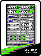 Mugen Seiki MTC2 Sticker Sheet - Jspec Stickers