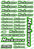 MUCHMORE RACING RC STICKER SHEET A5 'RK EDITION' - Jspec Stickers