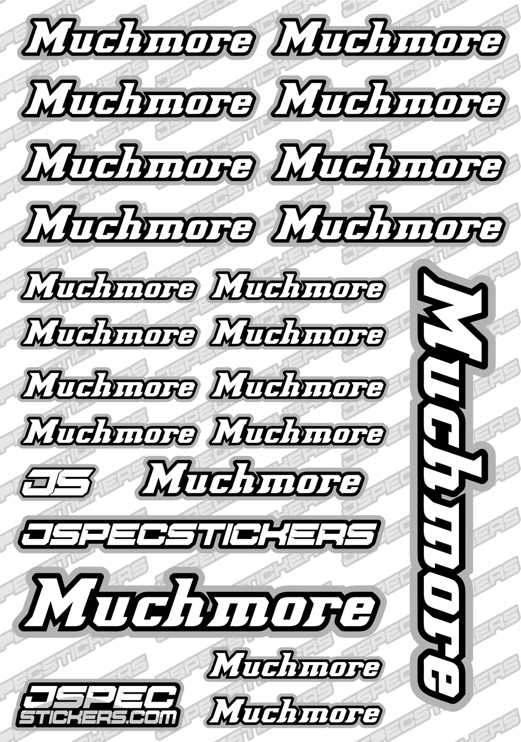 MUCHMORE RACING RC STICKER SHEET A5 'RK EDITION' - Jspec Stickers