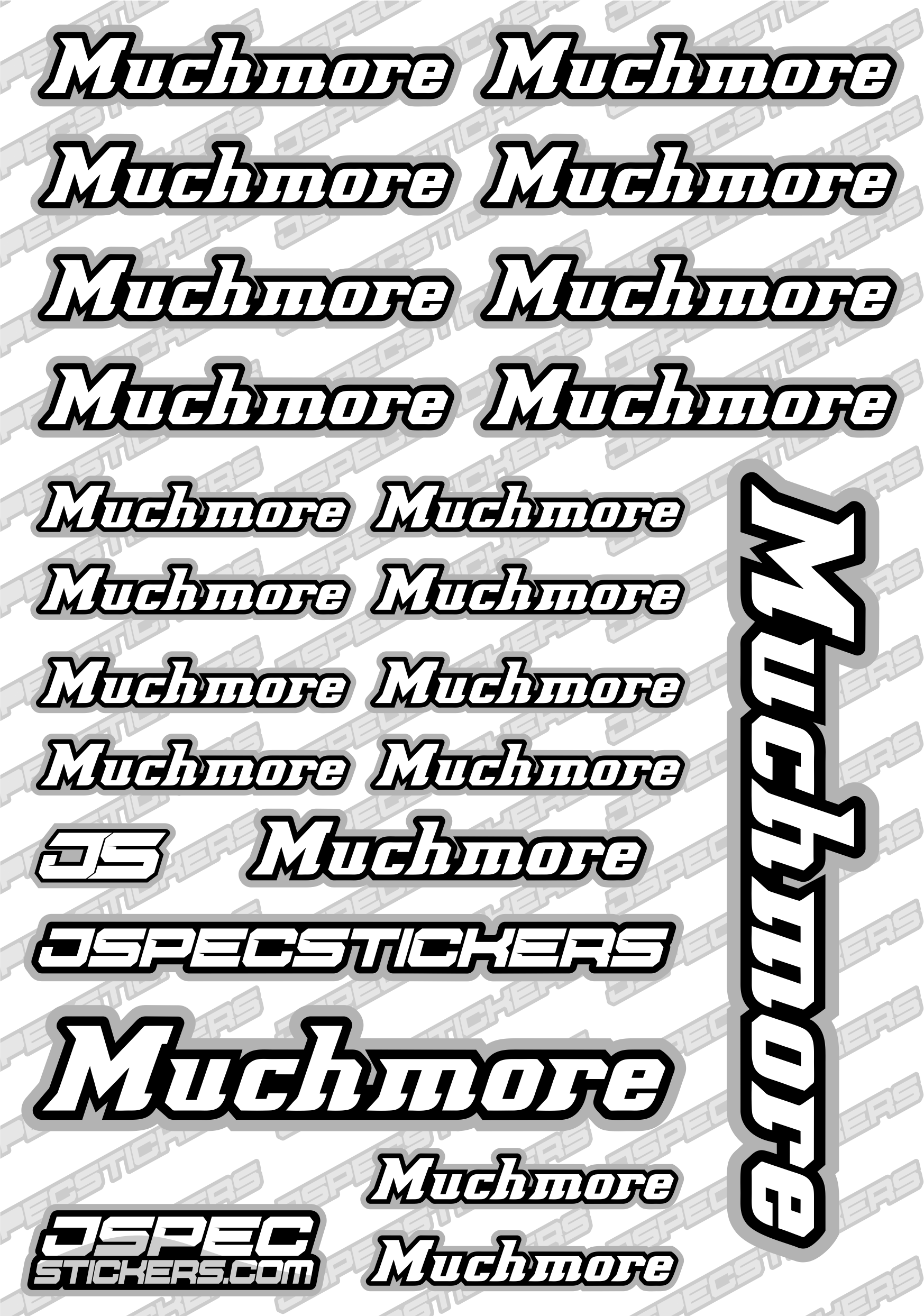 MUCHMORE RACING RC STICKER SHEET A5 'RK EDITION' - Jspec Stickers