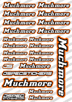 MUCHMORE RACING RC STICKER SHEET A5 'RK EDITION' - Jspec Stickers