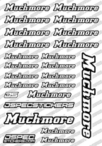 MUCHMORE RACING RC STICKER SHEET A5 'RK EDITION' - Jspec Stickers