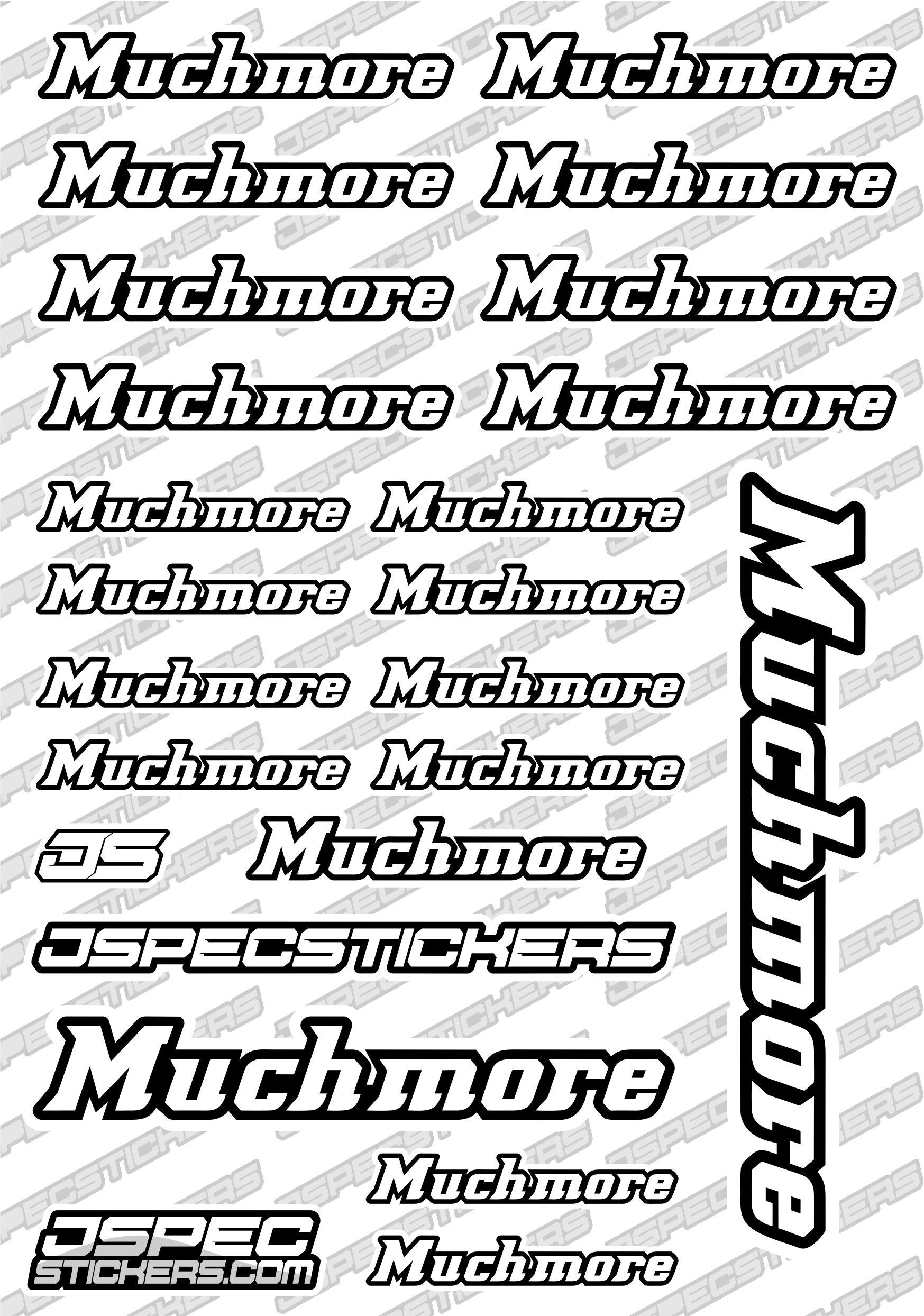 MUCHMORE RACING RC STICKER SHEET A5 'RK EDITION' - Jspec Stickers