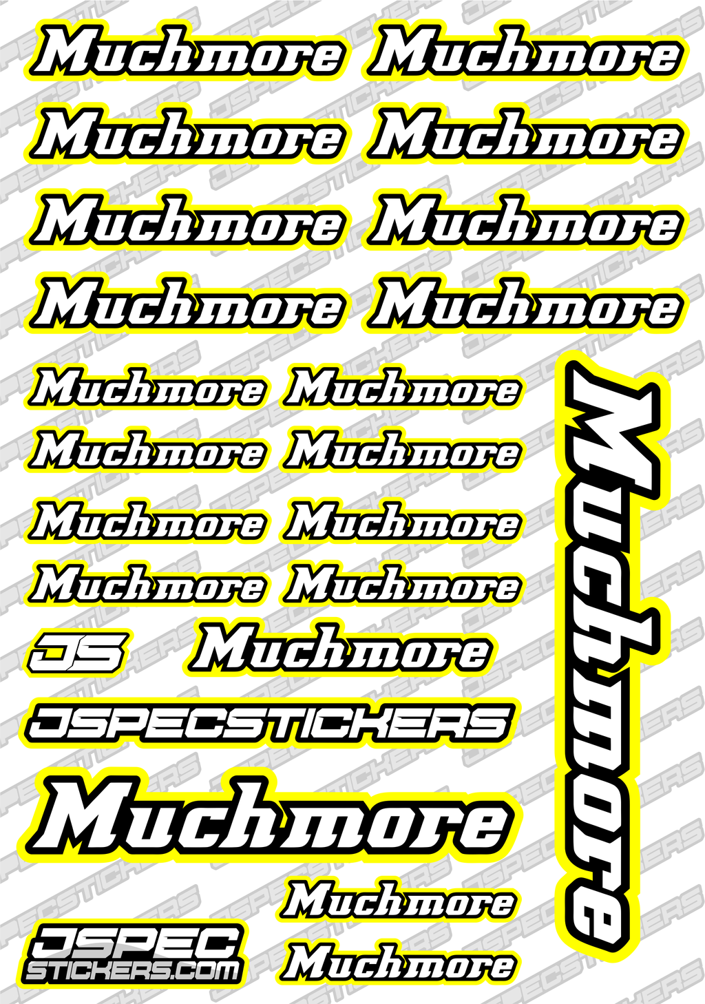 MUCHMORE RACING RC STICKER SHEET A5 'RK EDITION' - Jspec Stickers