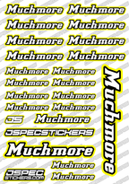 MUCHMORE RACING RC STICKER SHEET A5 'RK EDITION' - Jspec Stickers