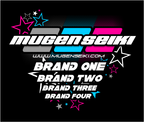 MUGEN SEIKI 'STARS' RC TSHIRT with Sponsors - Jspec Stickers