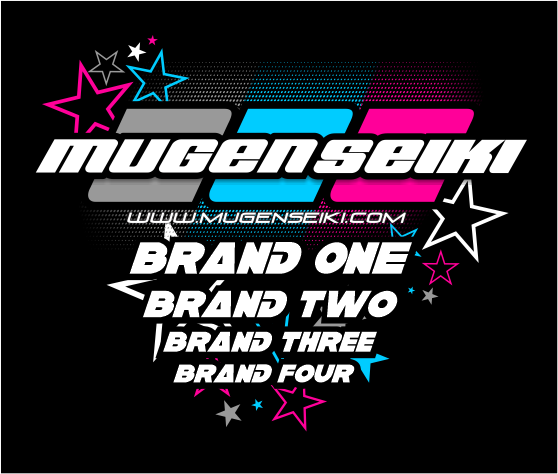 MUGEN SEIKI 'STARS' RC TSHIRT with Sponsors - Jspec Stickers