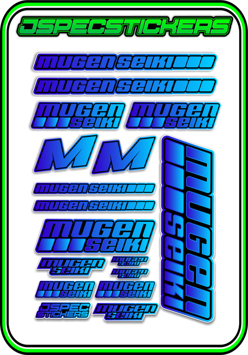 MUGEN SEIKI STICKER SHEET A5 - Jspec Stickers