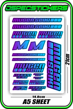 MUGEN SEIKI STICKER SHEET A5 - Jspec Stickers