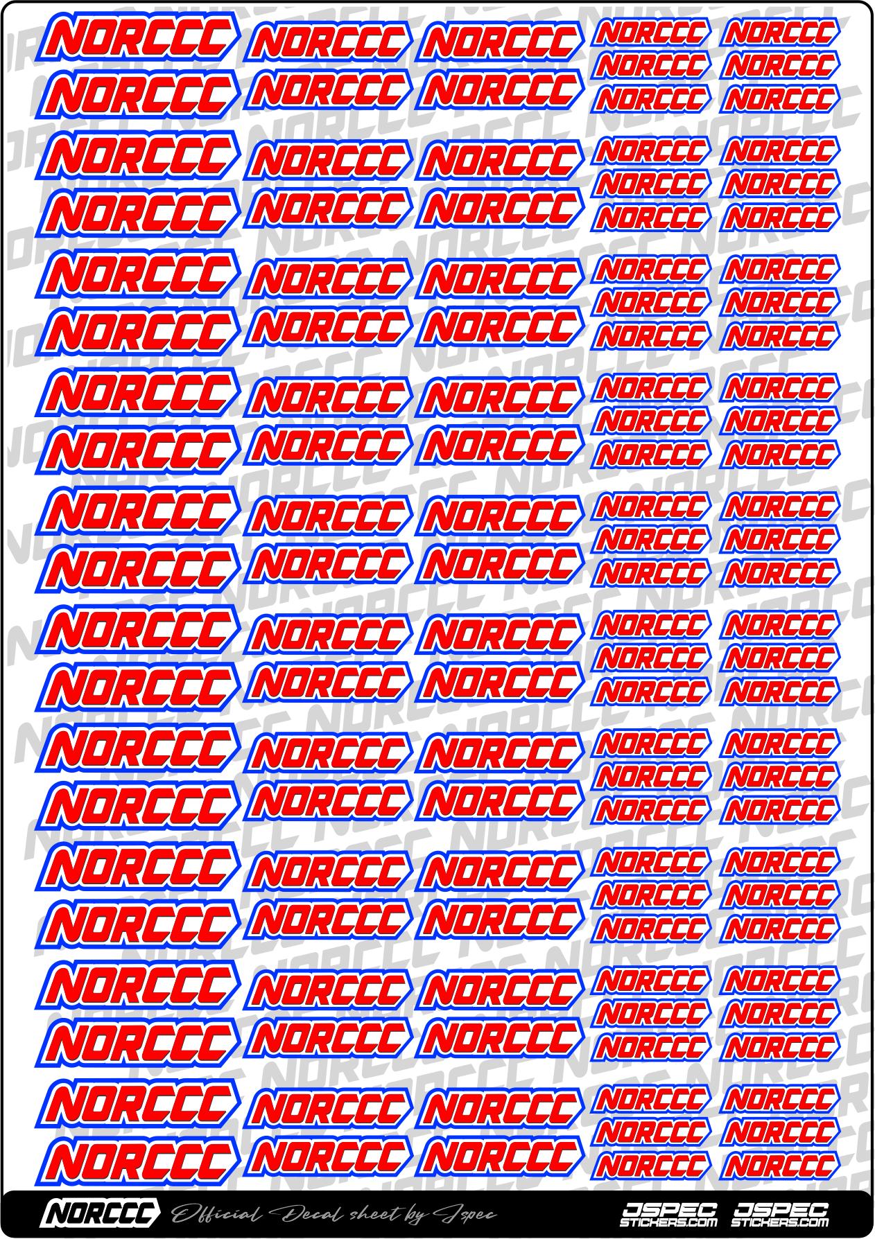 NORCCC Club Logo Sticker Sheet - Jspec Stickers