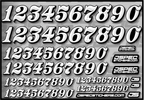 RC CAR NUMBER DECAL SHEET STYLE 1 - Jspec Stickers