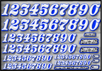 RC CAR NUMBER DECAL SHEET STYLE 1 - Jspec Stickers