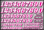 RC CAR NUMBER DECAL SHEET STYLE 1 - Jspec Stickers