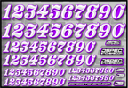 RC CAR NUMBER DECAL SHEET STYLE 1 - Jspec Stickers