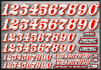 RC CAR NUMBER DECAL SHEET STYLE 1 - Jspec Stickers
