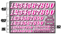 RC CAR NUMBER DECAL SHEET STYLE 1 - Jspec Stickers