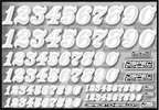 RC CAR NUMBER DECAL SHEET STYLE 1 - Jspec Stickers