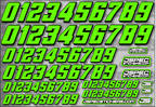 RC CAR NUMBER DECAL SHEET STYLE 2 - Jspec Stickers