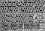 RC CAR NUMBER DECAL SHEET STYLE 2 - Jspec Stickers