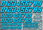 RC CAR NUMBER DECAL SHEET STYLE 2 - Jspec Stickers