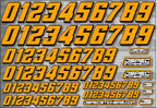 RC CAR NUMBER DECAL SHEET STYLE 2 - Jspec Stickers