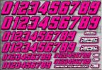 RC CAR NUMBER DECAL SHEET STYLE 2 - Jspec Stickers