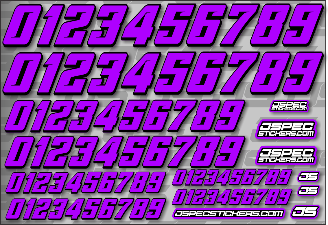 RC CAR NUMBER DECAL SHEET STYLE 2 Jspec Stickers rc-car-number-decal-sheet-style-2-jspec-stickers