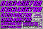RC CAR NUMBER DECAL SHEET STYLE 2 - Jspec Stickers