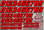 RC CAR NUMBER DECAL SHEET STYLE 2 - Jspec Stickers