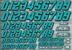 RC CAR NUMBER DECAL SHEET STYLE 2 - Jspec Stickers