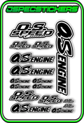 OS ENGINES STICKER SHEET A5 - Jspec Stickers