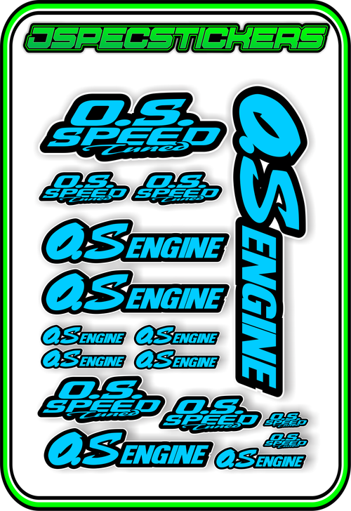 OS ENGINES STICKER SHEET A5 - Jspec Stickers