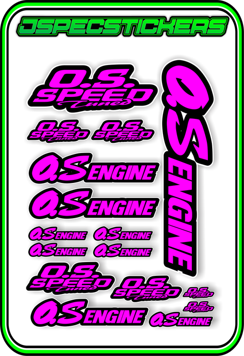 OS ENGINES STICKER SHEET A5 - Jspec Stickers
