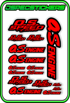 OS ENGINES STICKER SHEET A5 - Jspec Stickers