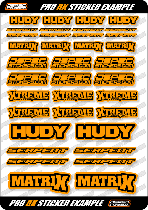 CUSTOM PRO FLURO STICKER SHEET