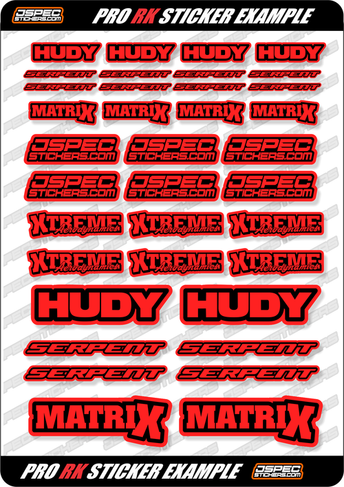 CUSTOM PRO FLURO STICKER SHEET