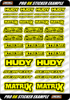 CUSTOM PRO FLURO STICKER SHEET - Jspec Stickers