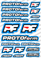 PROTOFORM RC STICKER SHEET A5 'RK EDITION' - Jspec Stickers