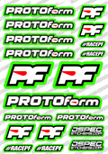 PROTOFORM RC STICKER SHEET A5 'RK EDITION' - Jspec Stickers