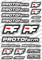 PROTOFORM RC STICKER SHEET A5 'RK EDITION' - Jspec Stickers